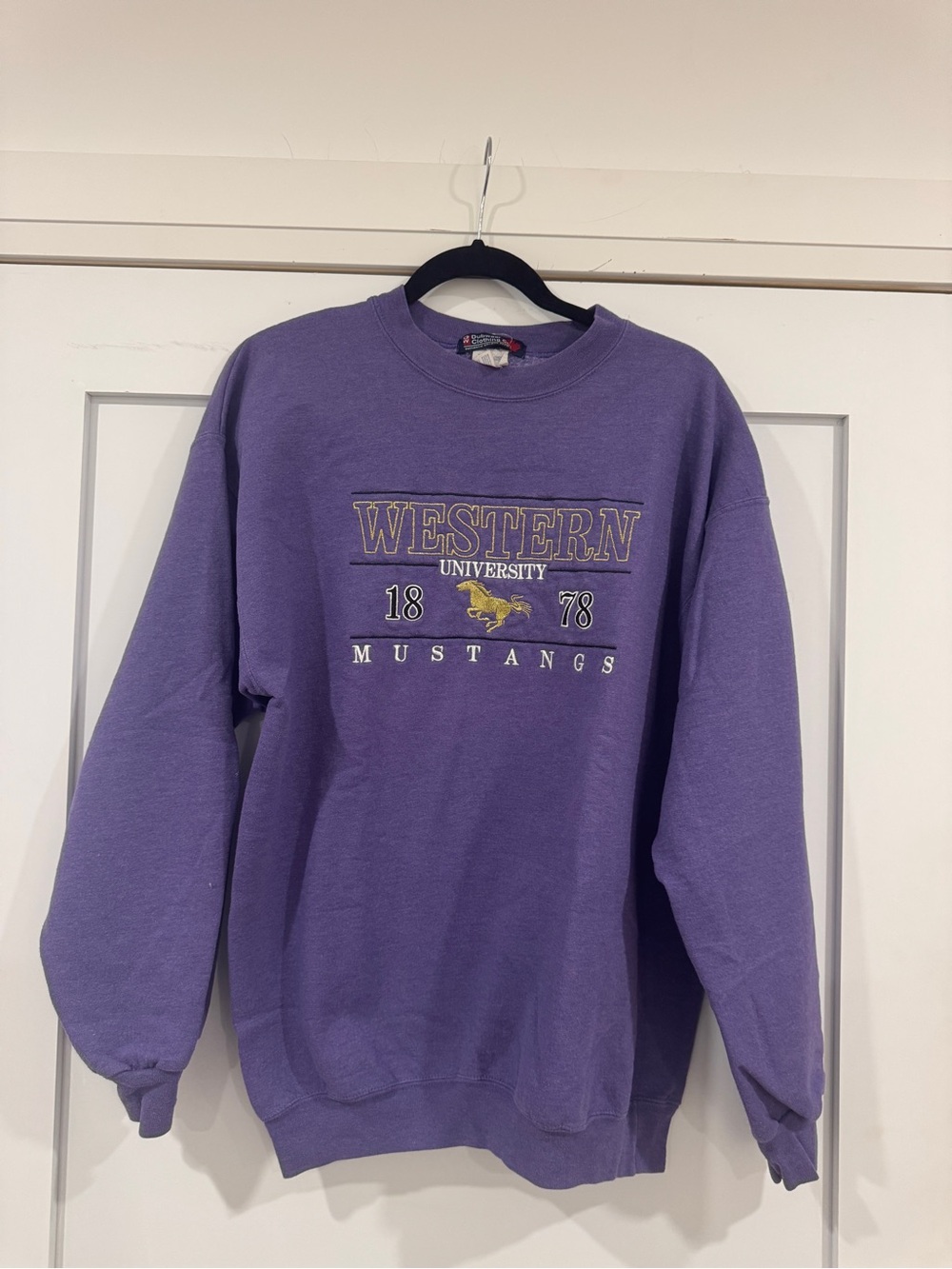 Western University Vintage Purple Crewneck Sweatshirt